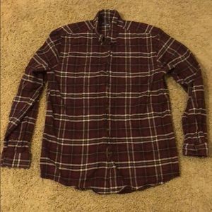 Slate & Stone Large Plaid Button Down Shirt Top